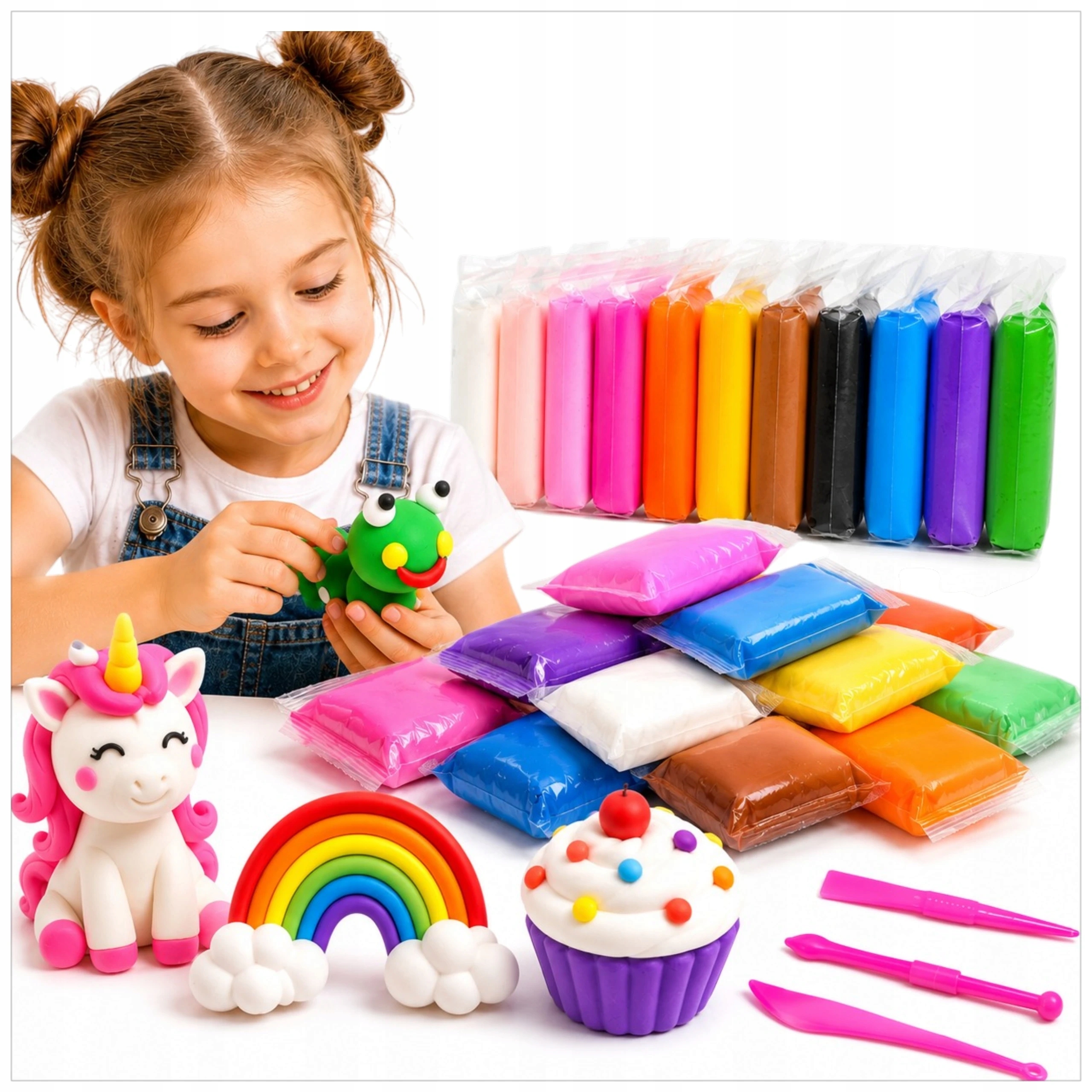 Toys spalvinga polimerinė plastelina 12 spalvų