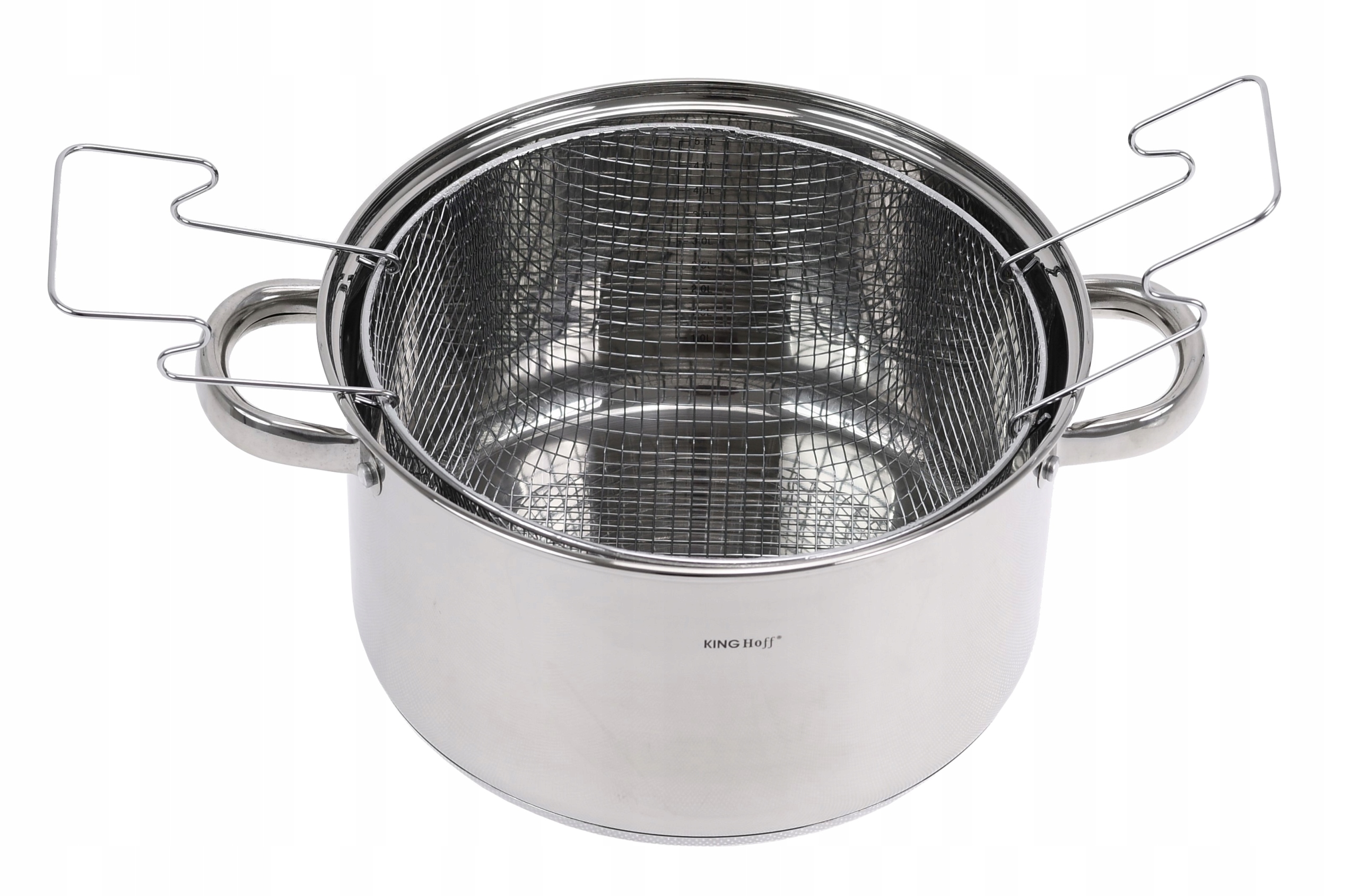 Puodas su koštuku kepti 5,5l gruzdintoms bulvytėms, vištienos spurgoms, 24cm, DUJŲ INDUKCIJA