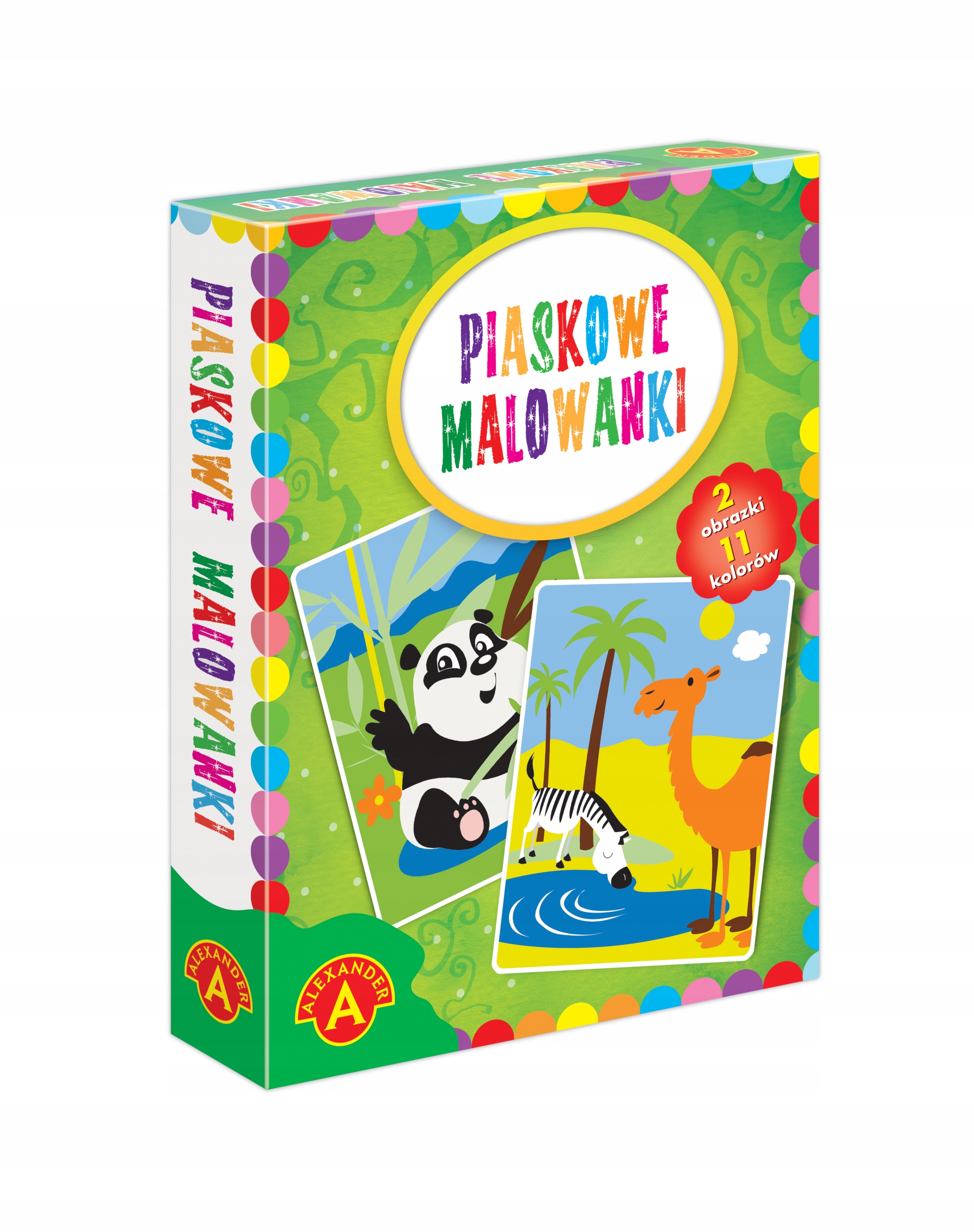 Smėlio dažymo puslapiai. Panda / kupranugaris