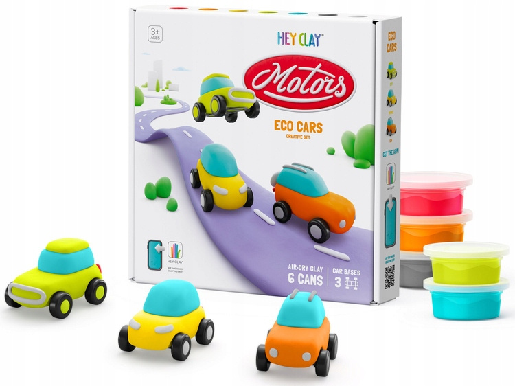 TM Toys Hey Clay ekologiška plastelė automobiliai