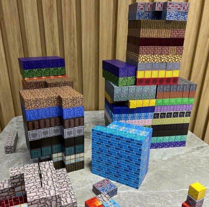 MAGNETINIŲ BLOKŲ KUBAS BIG SET 150 EL MODULE WORLD MIX