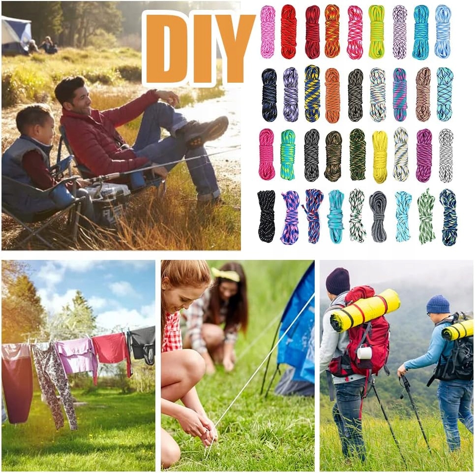 36 SPALVŲ PARACORD SIŪLIAI APRANKĖLIŲ SIUVIMO RINKINYS VAIKAMS
