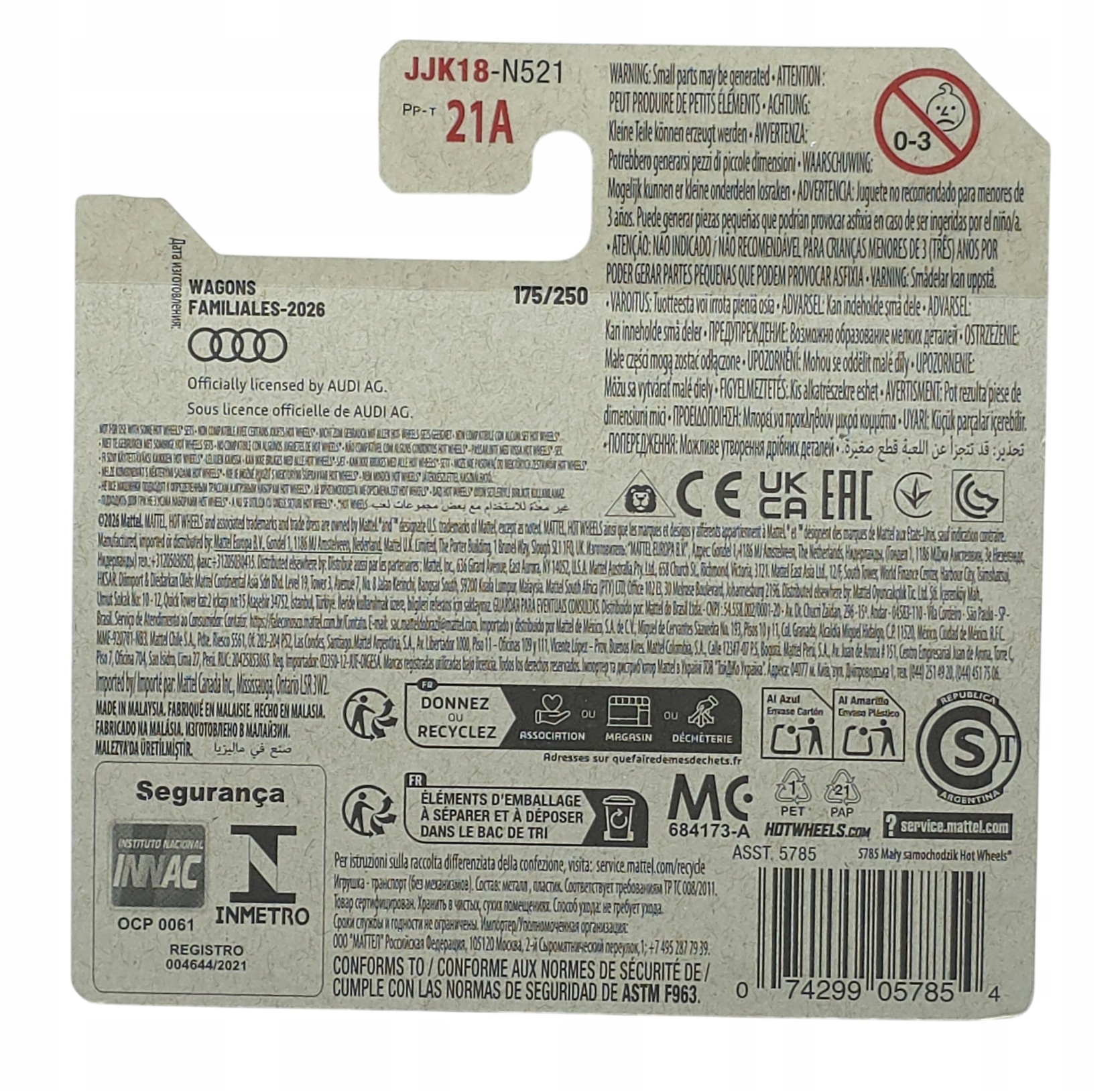 Hot Wheels Audi Avant RS2 175/250 model autko