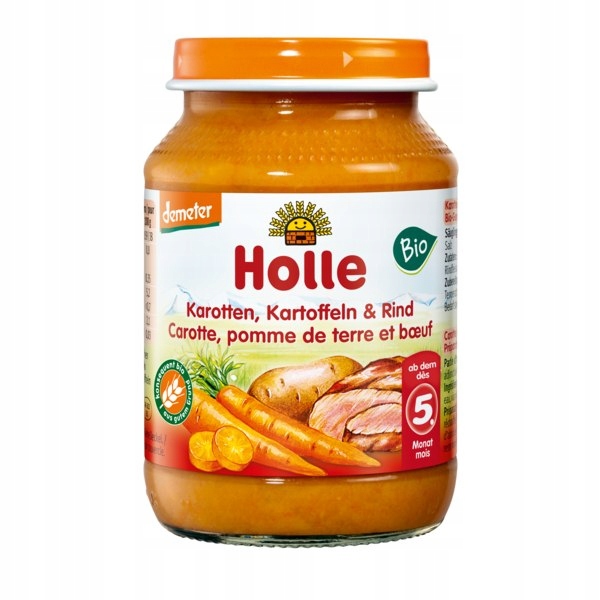 Holle morkos žemės bulvės jautienos obedis nuo 5mėn