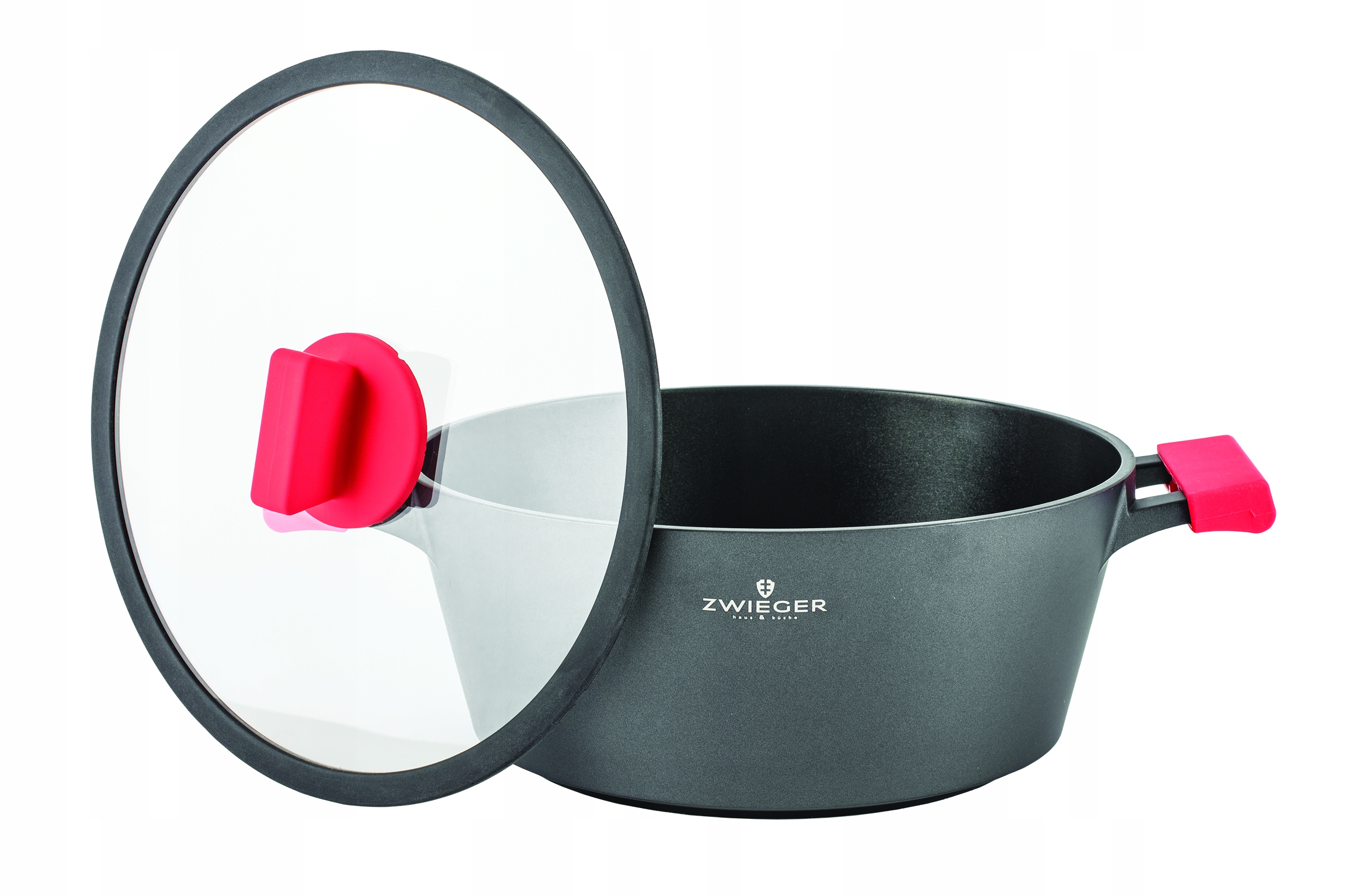 ZWIEGER PUODAS SU DANČIU ALIUMINIO NELIPAČIŲ DUJŲ OBSIDIANAS 28CM 6L