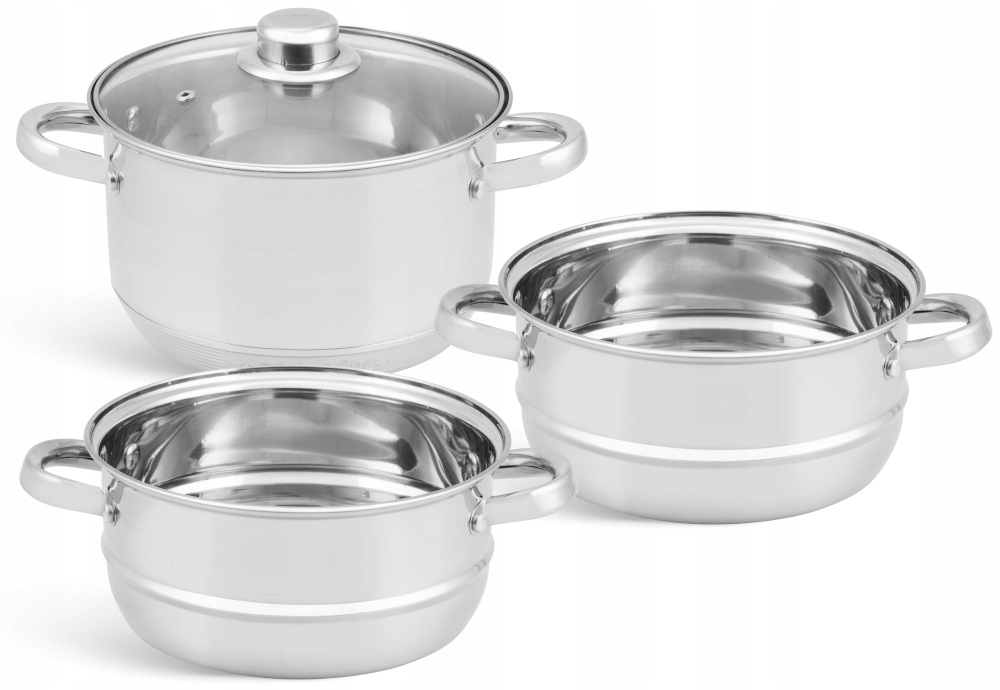 GARINIMO PUODAS Garų puodas 4 vnt 5L 24cm INDUKCINĖS Dujos 9244