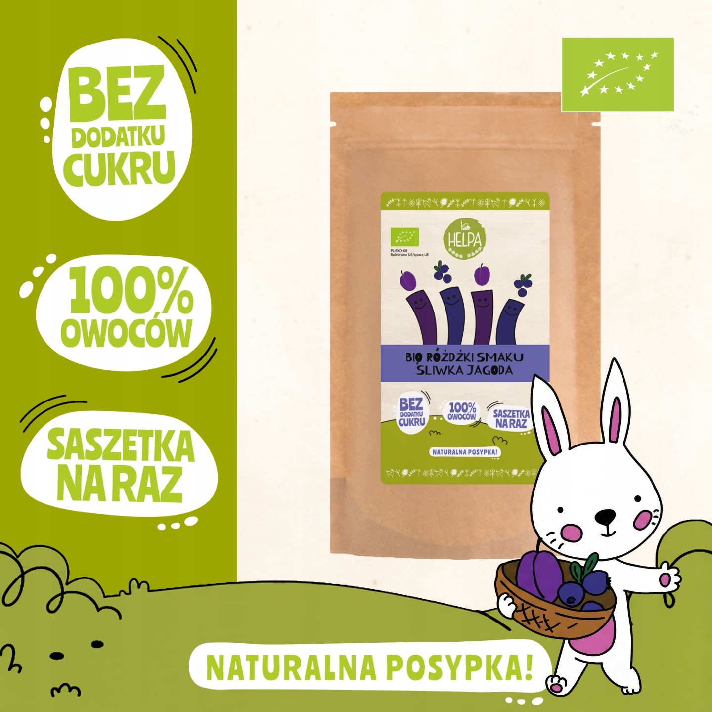 Helpa skonio lazdos slyva-braškė liofilizuotos 20g