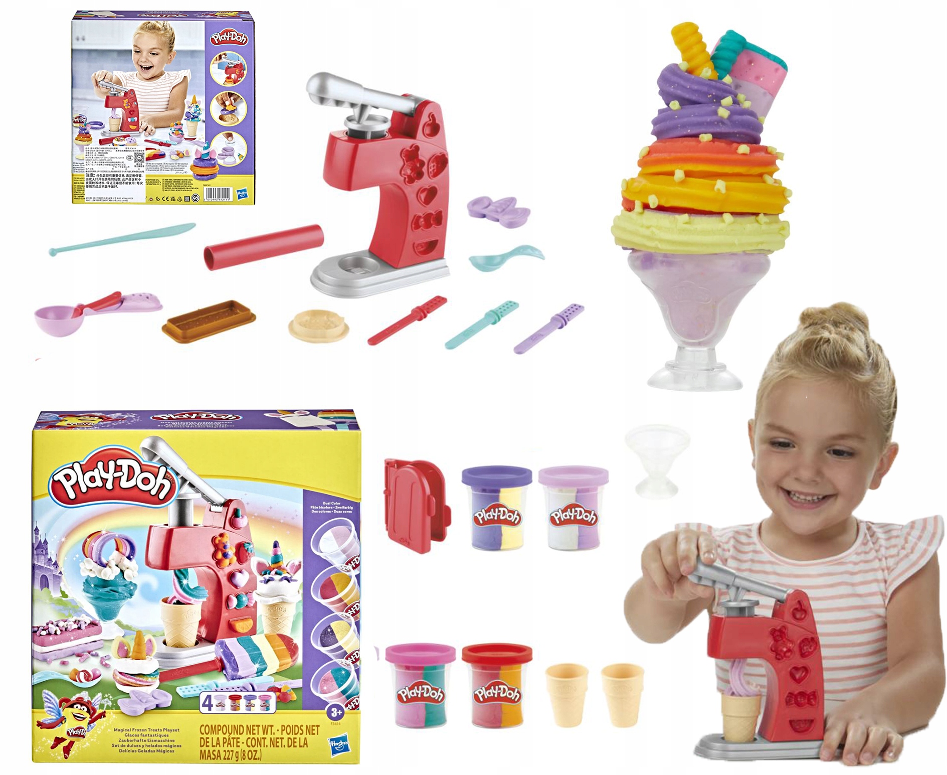 Hasbro Play-Doh stebuklingoji ledų gaminė vienaragis