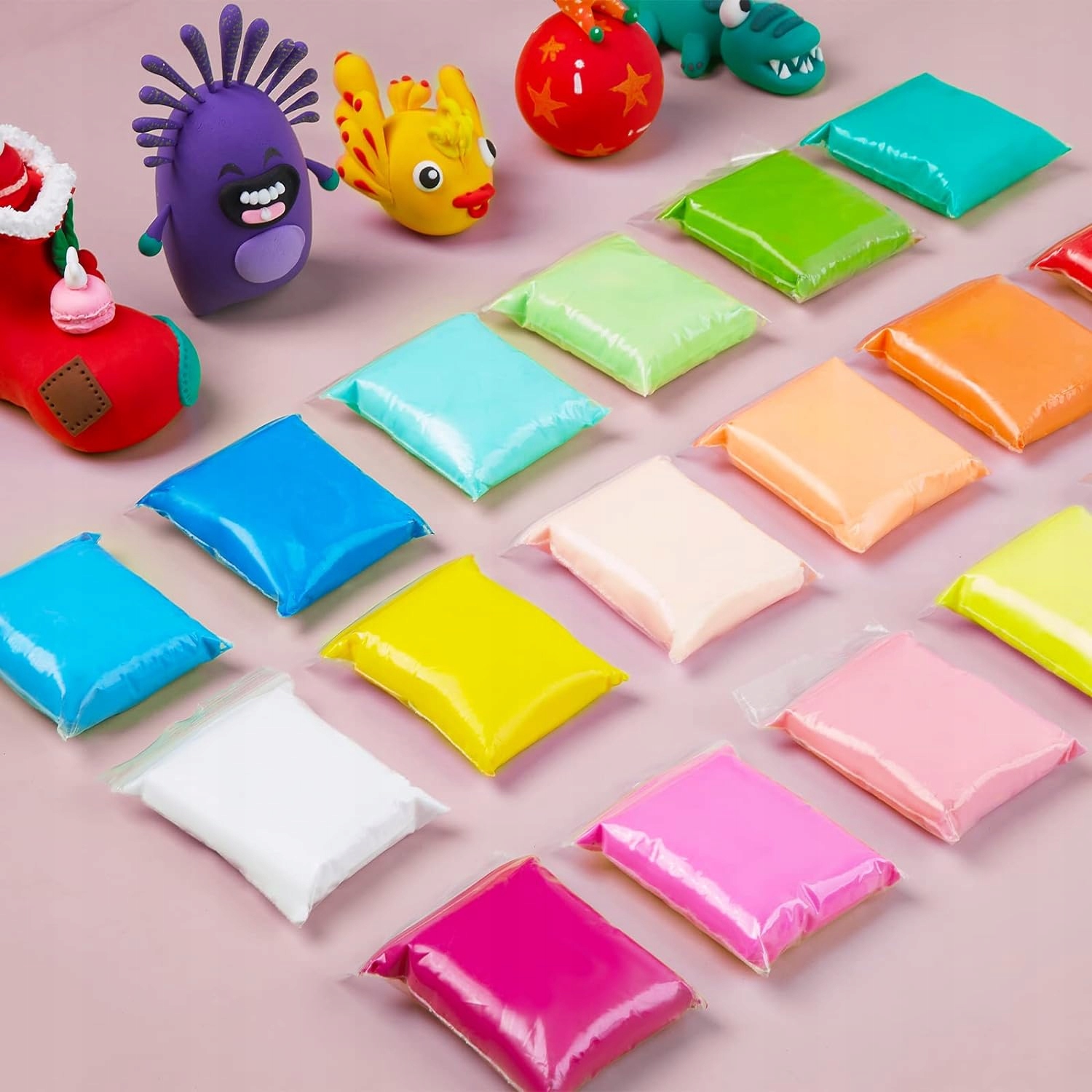Magična plastilina 60 spalvų sensoplastika