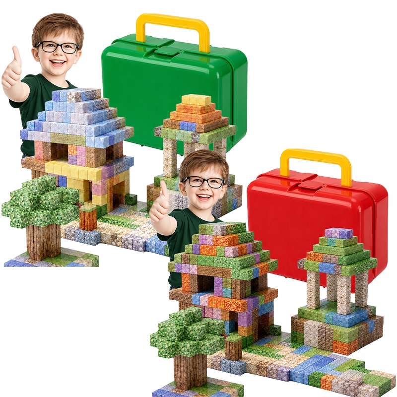 Magnetiniai klockai 100 vnt su lagaminu