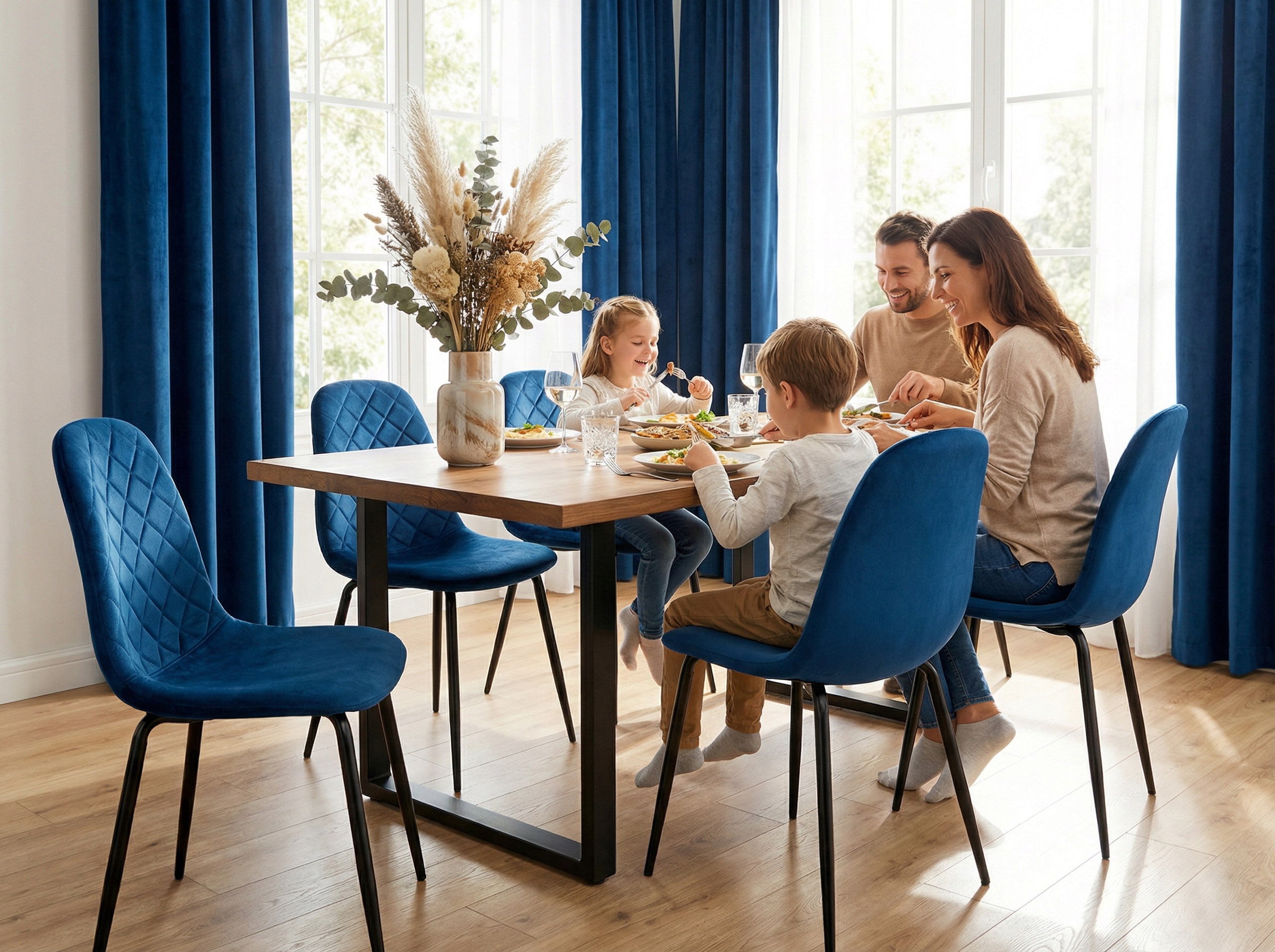 ŠIUOLAIKINĖ MINŠTA AKOMINIO DYGINĖ LOFT KĖDĖ VALGOMOJE SVETAINEI