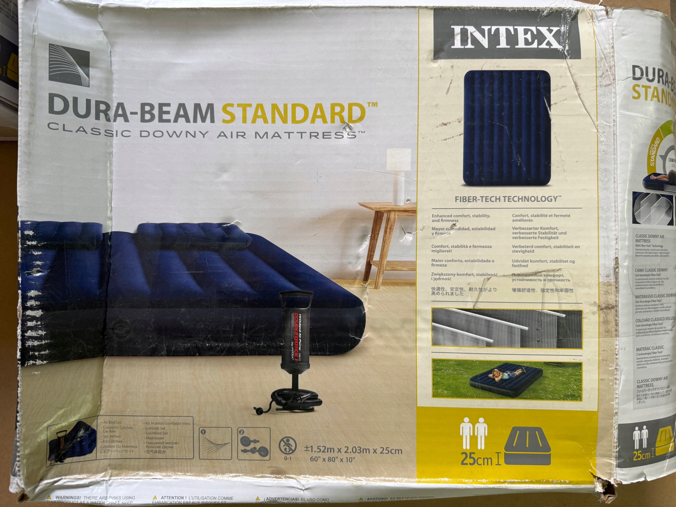Intex 64765 Dvigubas pripučiamas čiužinys 203 x 152 x 25 cm