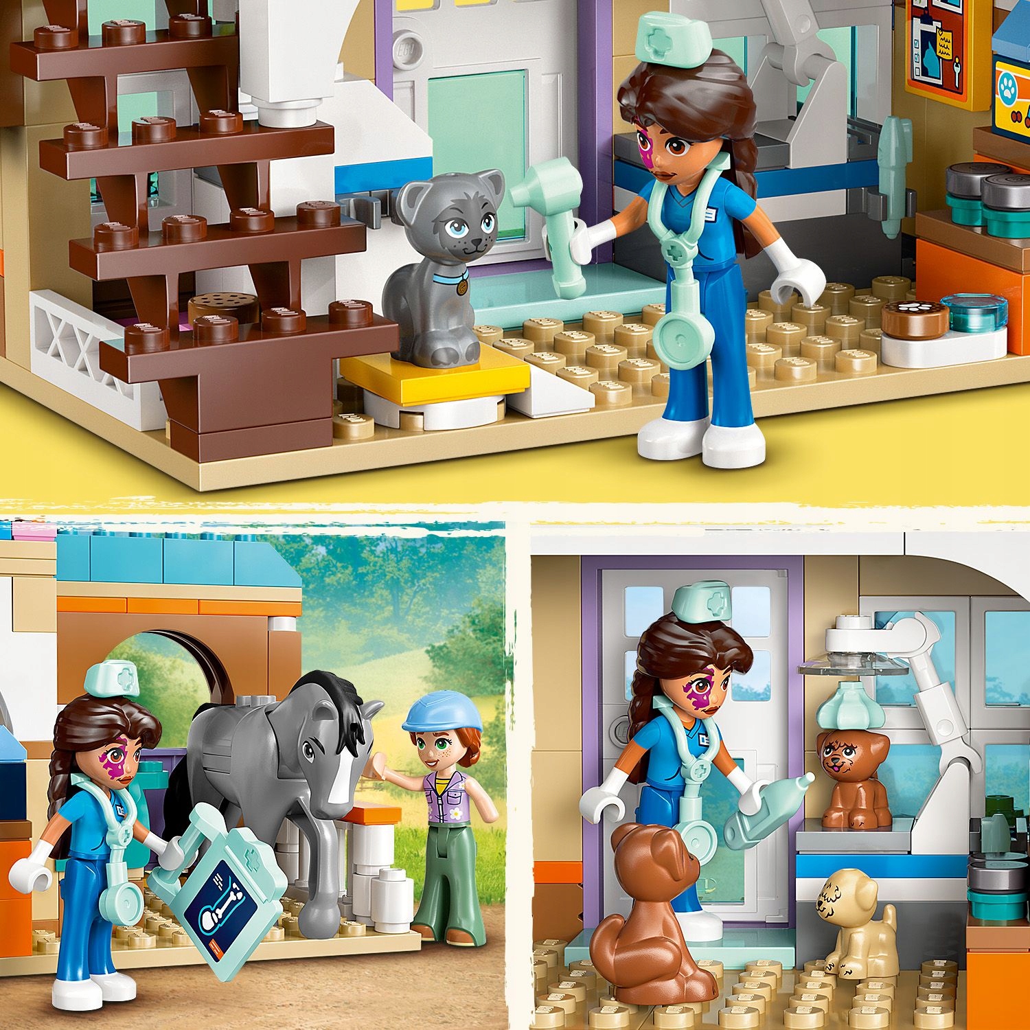 LEGO Friends 42651 žirgas ir gyvūnų klinika