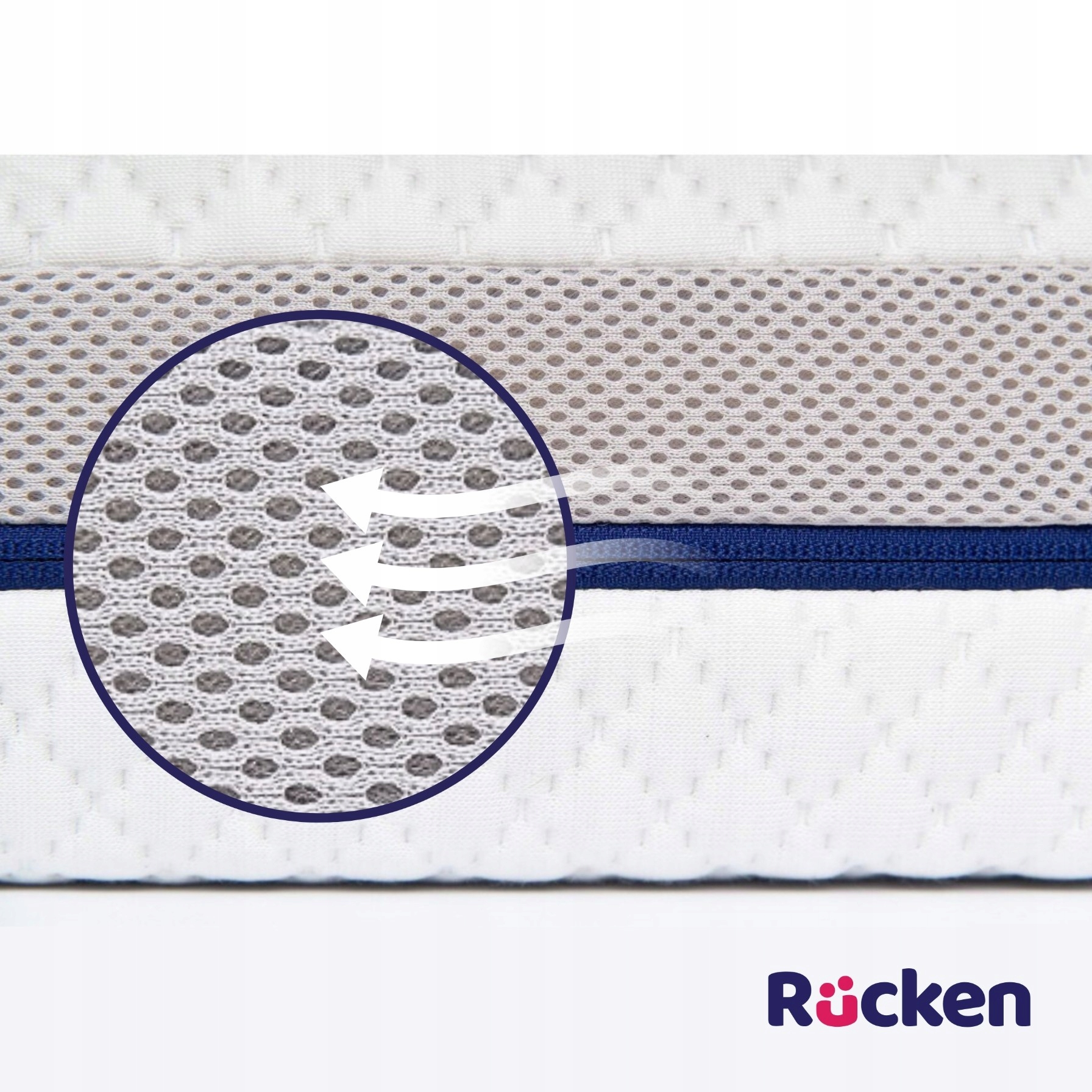 Čiužinys 120x60 porolonas HR-35 Rucken naujagimiui, kvėpuojantis 60x120cm