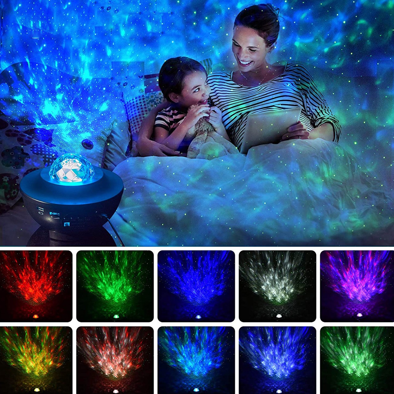Xtech žvaigždžių projektor su LED lampute ir Bluetooth