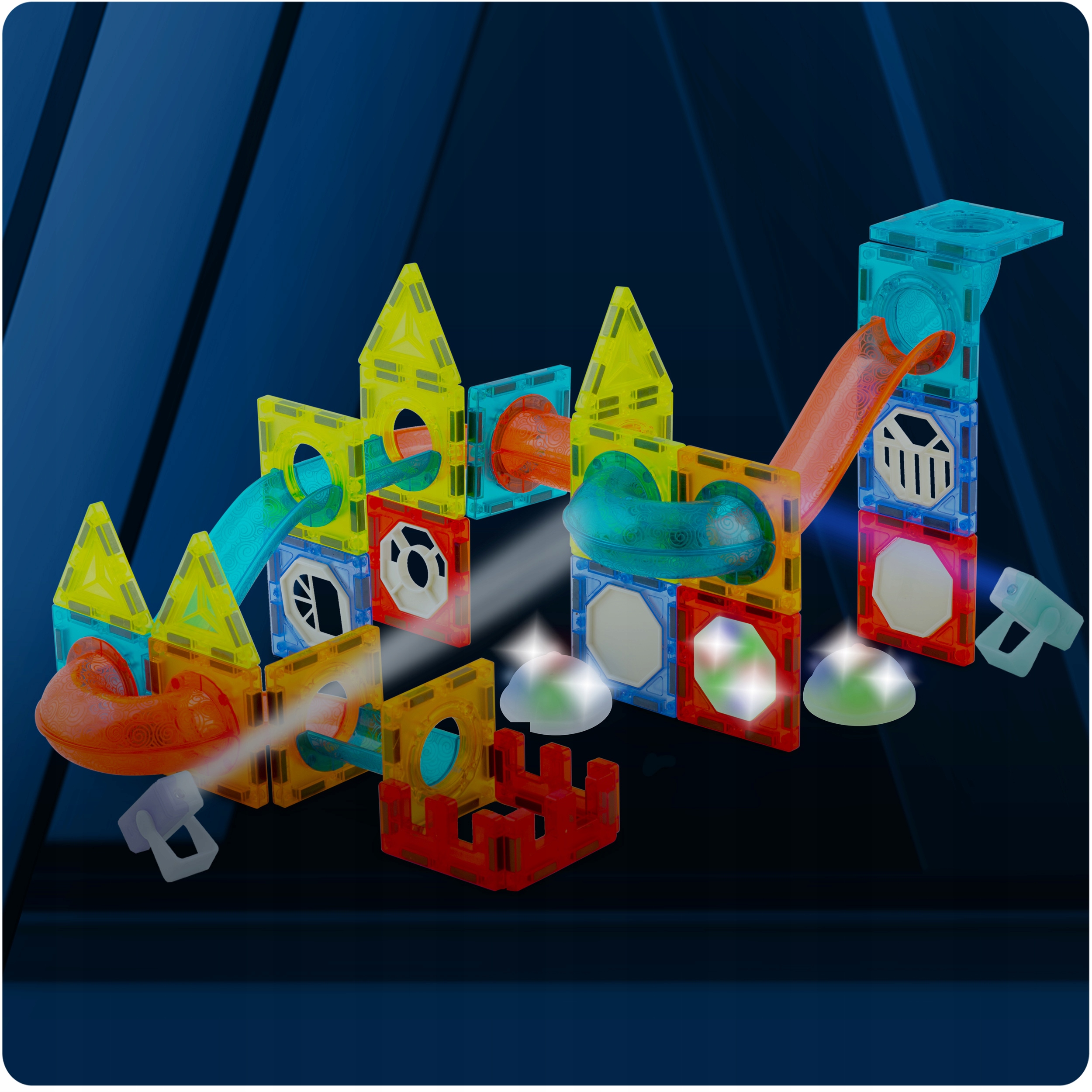 RicoKids magnetiniai edukaciniai 3D blokai, 75 dalys