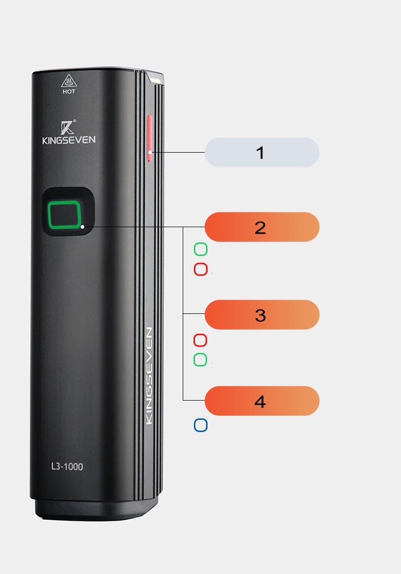 KINGSEVEN stipri LED dviračio žibintė 1000lm 4800mAh