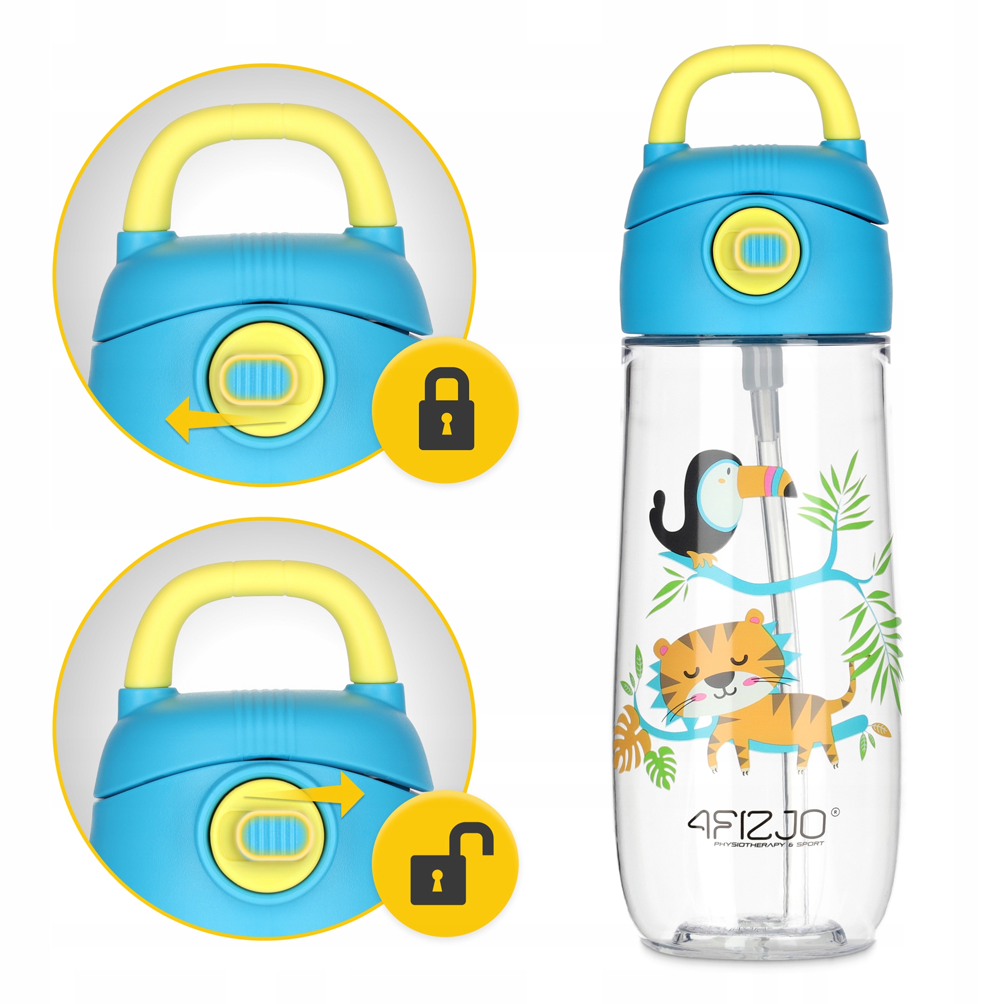 4Fizjo butelė vaikui 550 ml tritan sportui