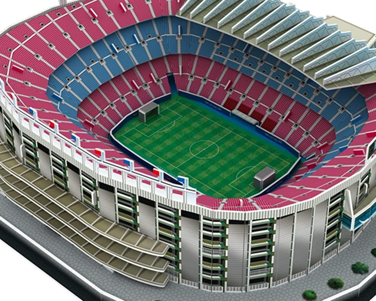 3D DĖLĖS FUTBOLO STADINO STADIONO STOVYKLĖ NOU FC BARCELONA MODELIO FUTBOLO AIKŠTĖ 69e