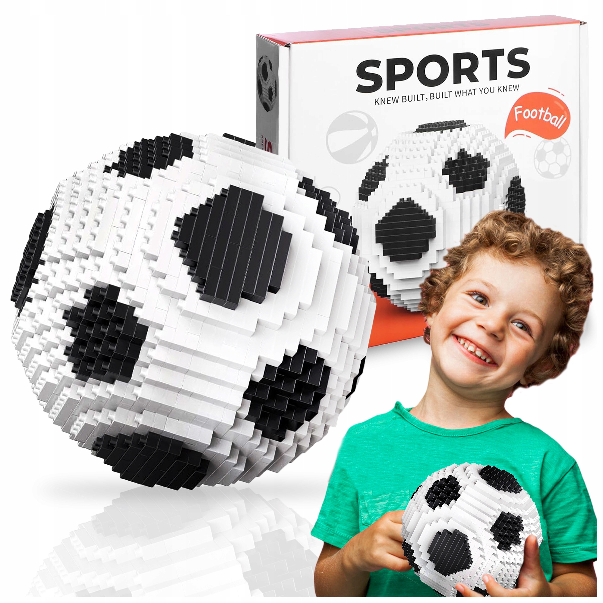 Futbolo kamuolio 3D blokai 102 elementai