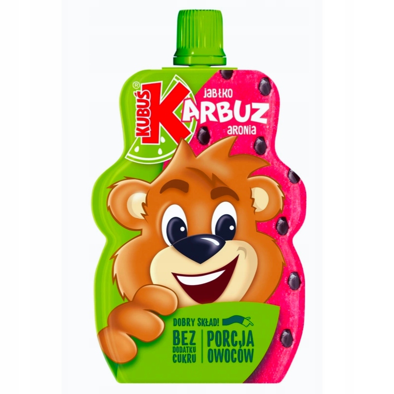 Kubuś mus 100% obuolys arbūzas aronija 12x100g