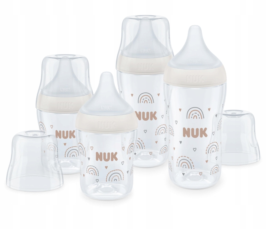 NUK Perfect Match kūdikio buteliukų rinkinys 2x150 ml 2x260 ml 4 vnt + 3 mėn.