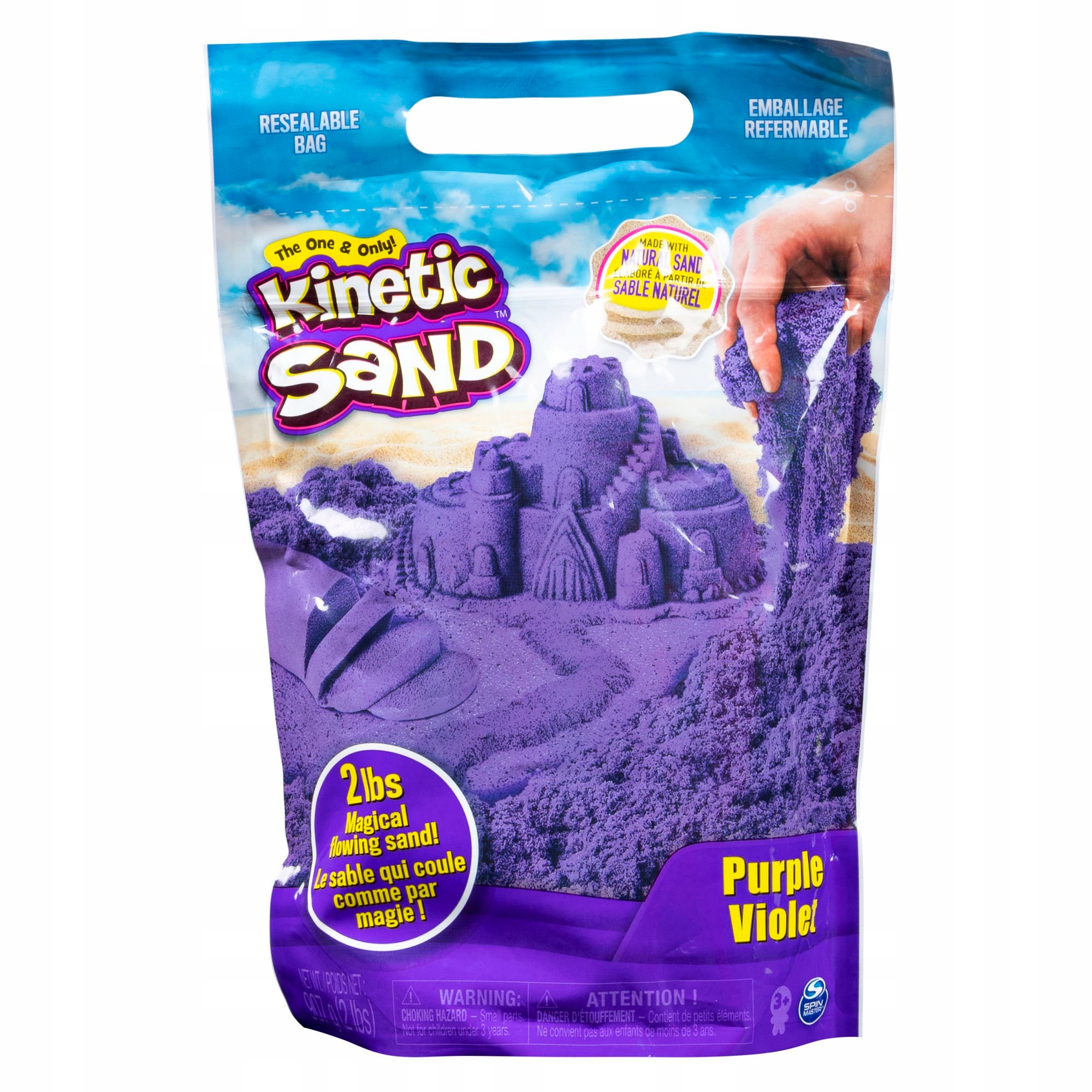 KINETINIS SMĖLIS, PURPURINIS, GYVŲ SPALVŲ, KINETINIS SMĖLIS 900G