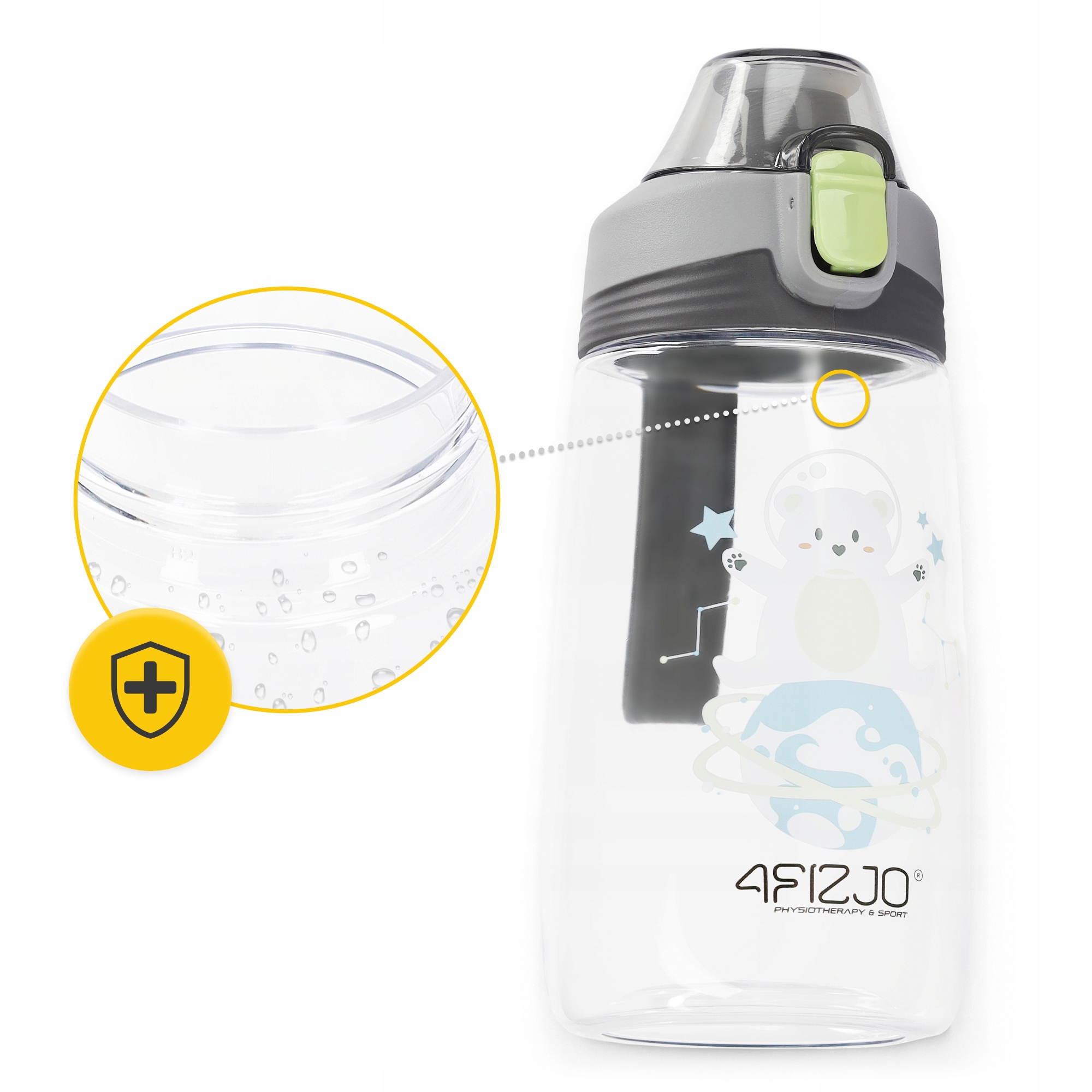 4Fizjo vandens butelis vaikui, 500 ml, Tritan