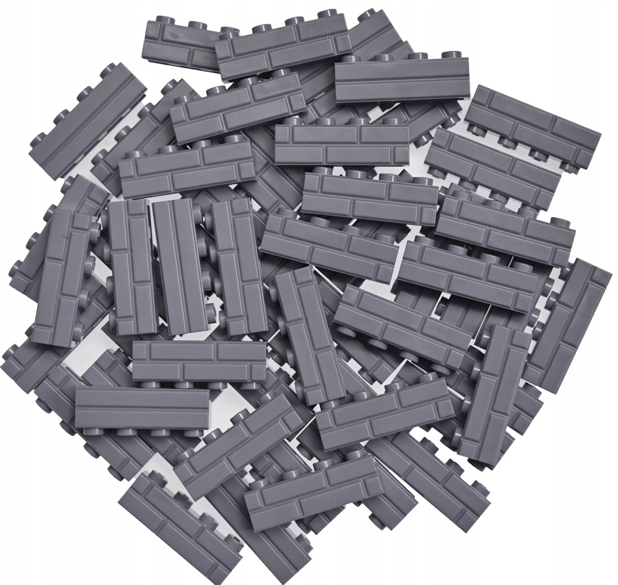 LEGO kaladėlė 1x4 50vnt tamsiai pilka sienelė 6055310 15533 kaladėlės