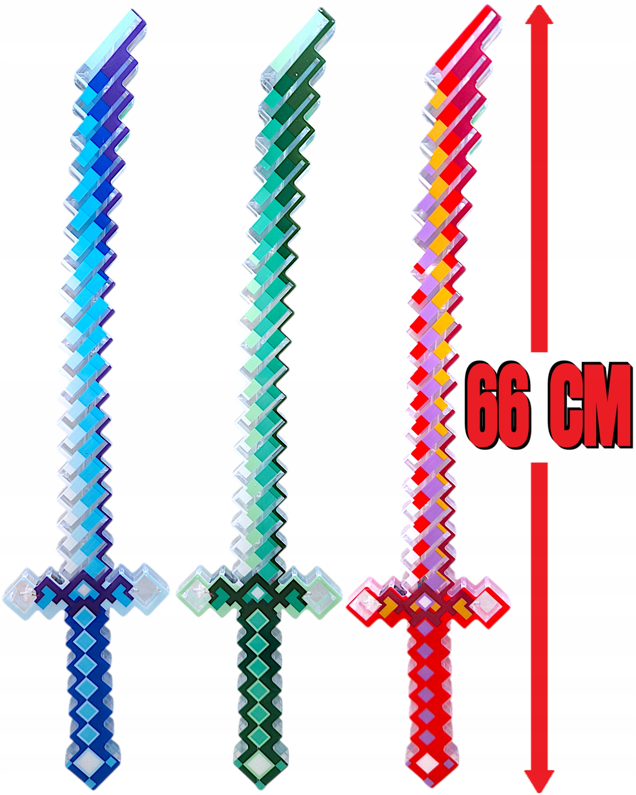 Miecz świetlny Minecraft diamentowy 66 cm