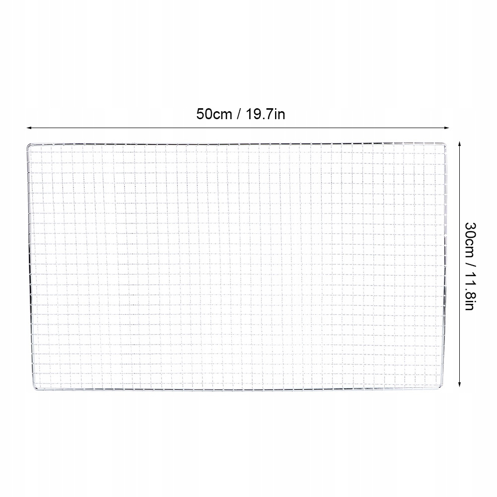 GRILĖS GRILĖMS STATYTI 50X30CM – NERŪDIJANČIO Plieno