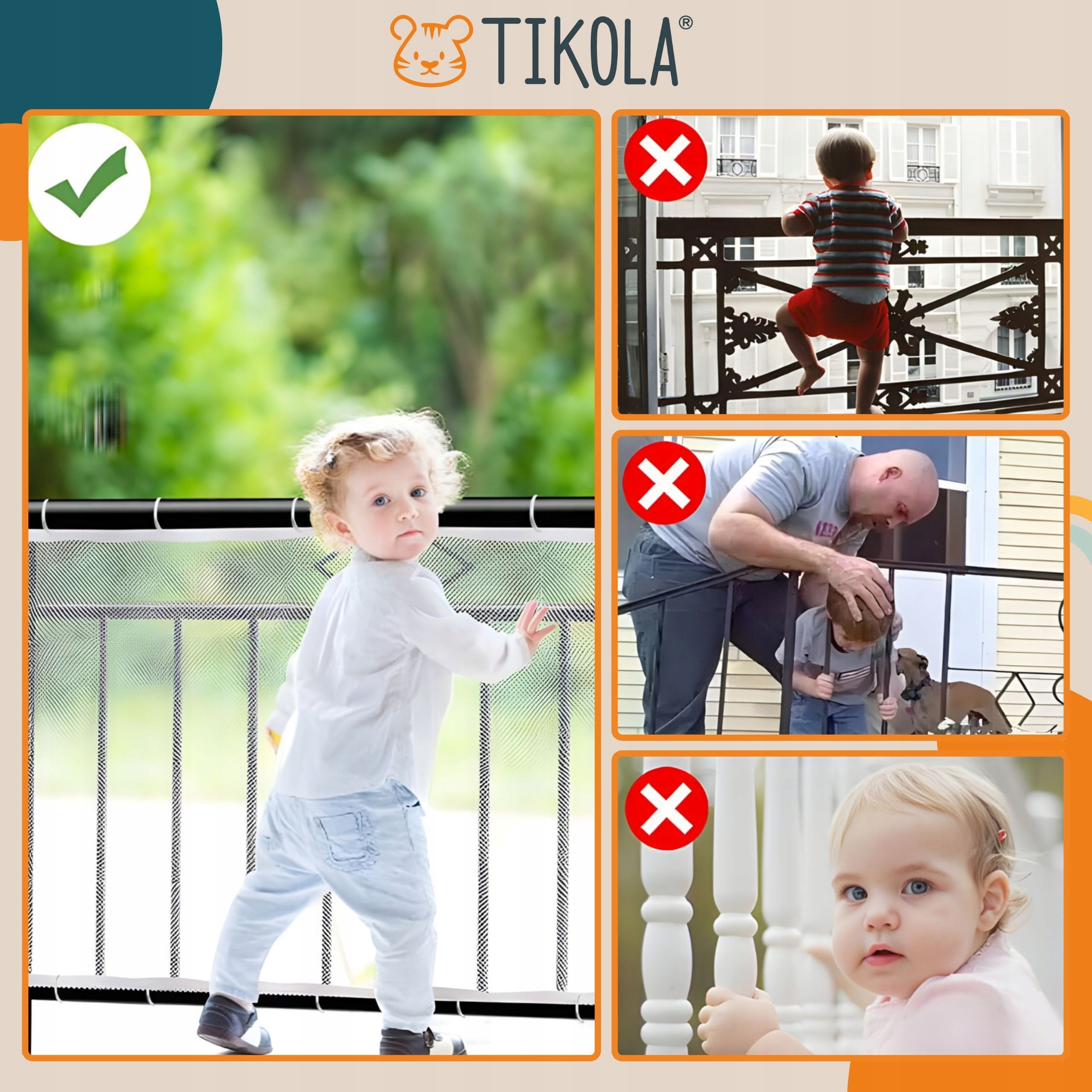 Tikola apsaugingas tinklas 300 cm aukštyje