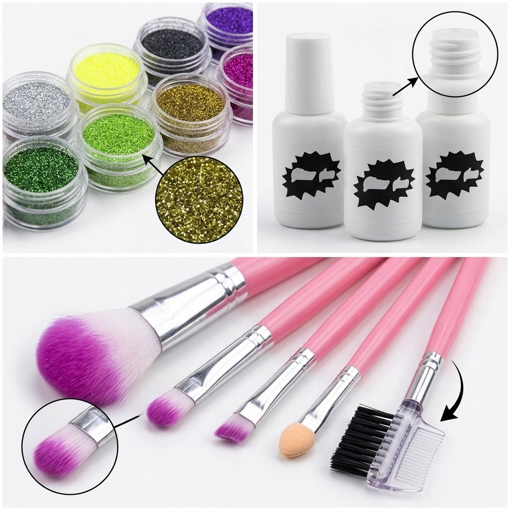 GLITTER TATOO RINKINYS VAIKAMS GLITTER TEMPLATES 24 vnt 3x XXL GLUE