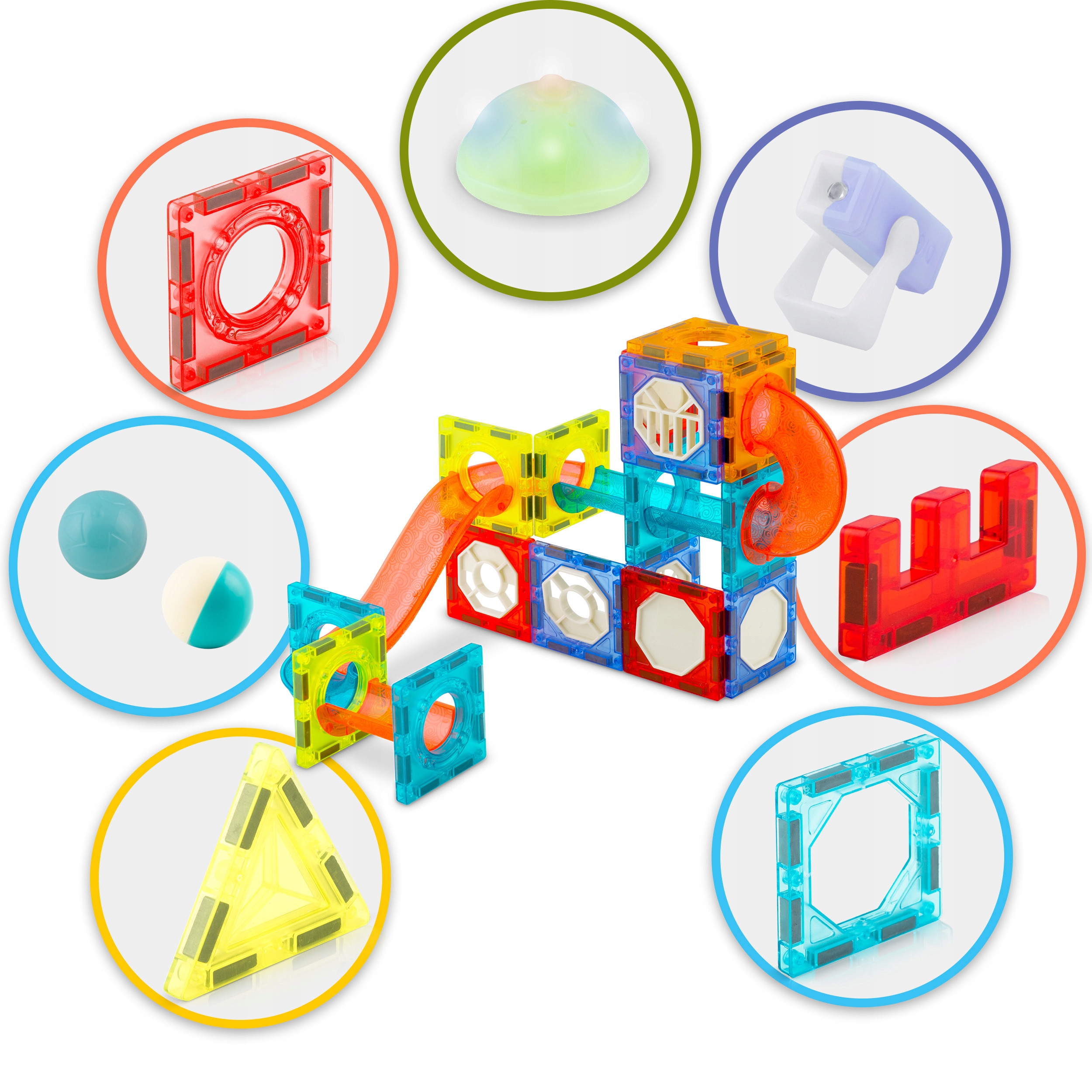 RicoKids magnetiniai edukaciniai 3D blokai, 75 dalys