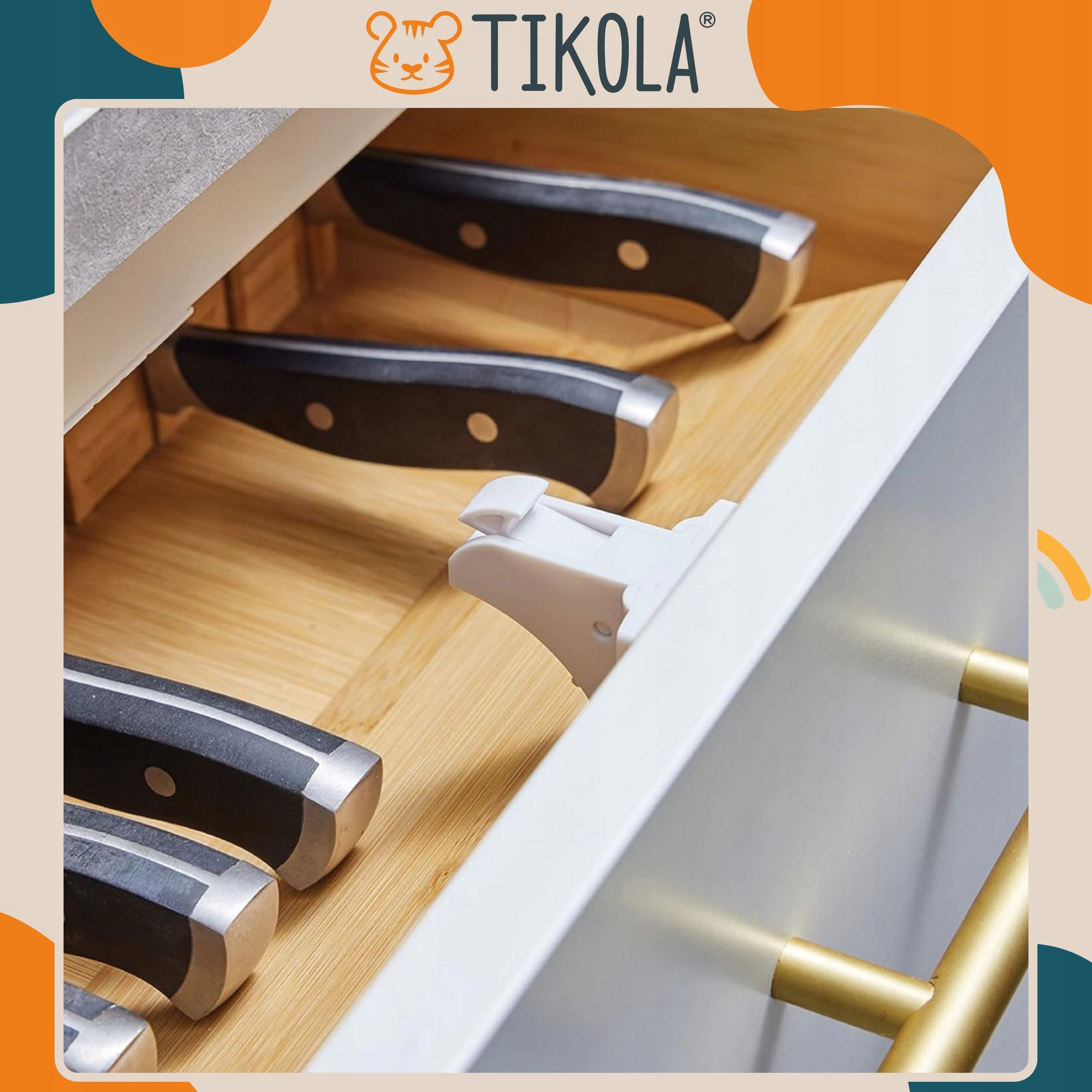 Tikola magnetinis saugiklis šaldytuvų ir stalčių blokada
