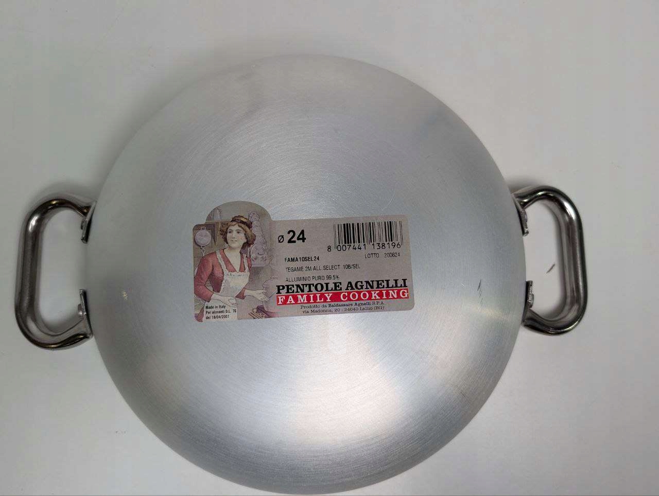 Pentole Agnelli FAMA10SEL24 aliuminio keptuvė 24 cm 2 rankenos plieninis