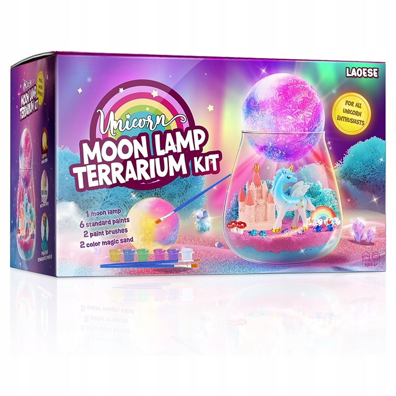 Kerinis terariumas su vienaragiu ir LED