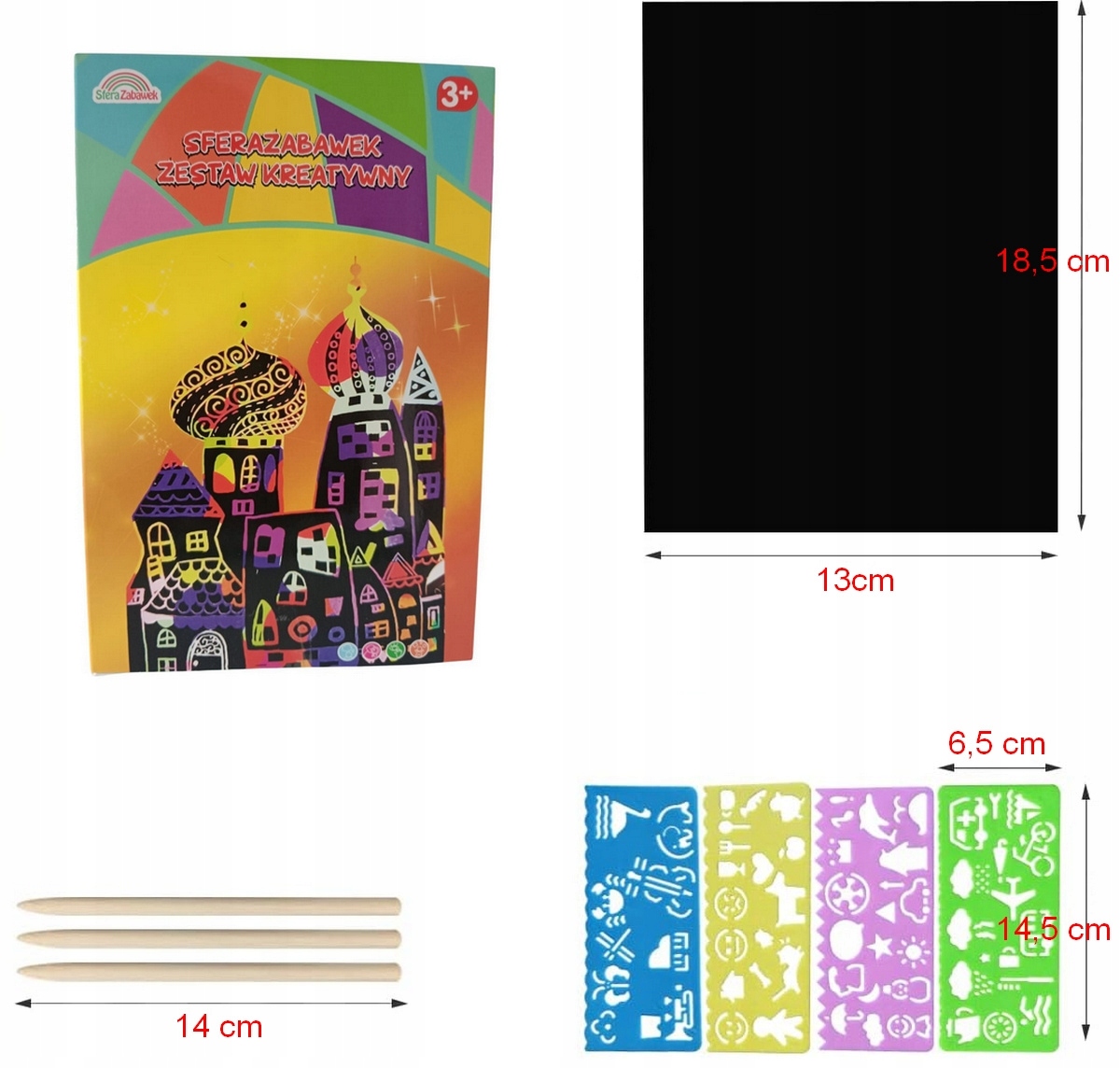 Sferazabawek Magiczne kartki - zdrapywanka tęczowa A5