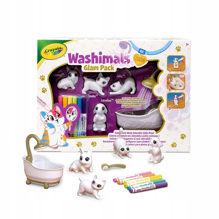 Crayola žvėreliai su markeriais ir šepetėliais Washimals