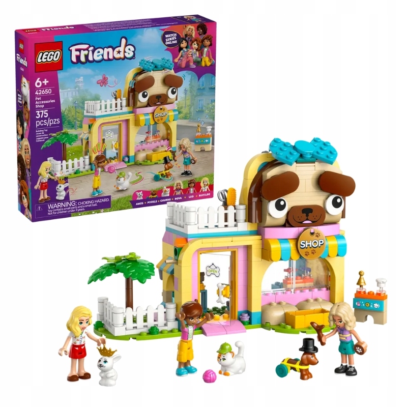 LEGO FRIENDS GYVŪNINIŲ PRIEDŲ PARDUOTUVĖ + MINIFIGŪRAS 42650 375EL. 6+