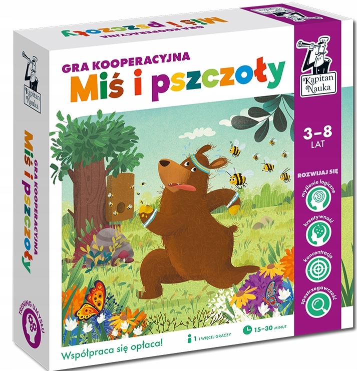 Kapitan Nauka meška ir bitės žaidimas 3-8 metai