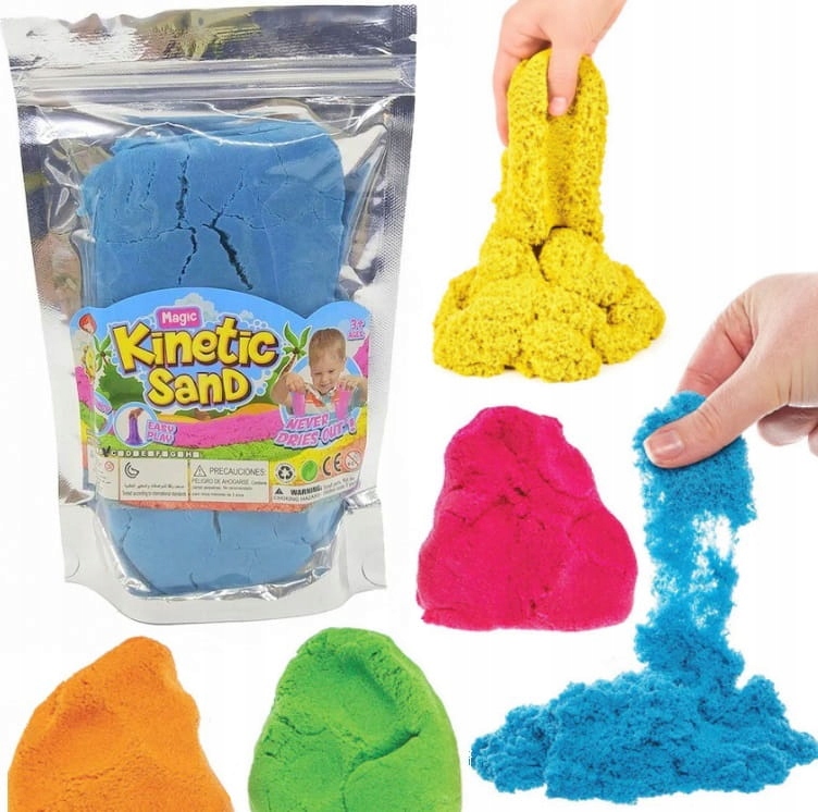 Bigtoys kinetinis smėlis įvariu spalvų 500g