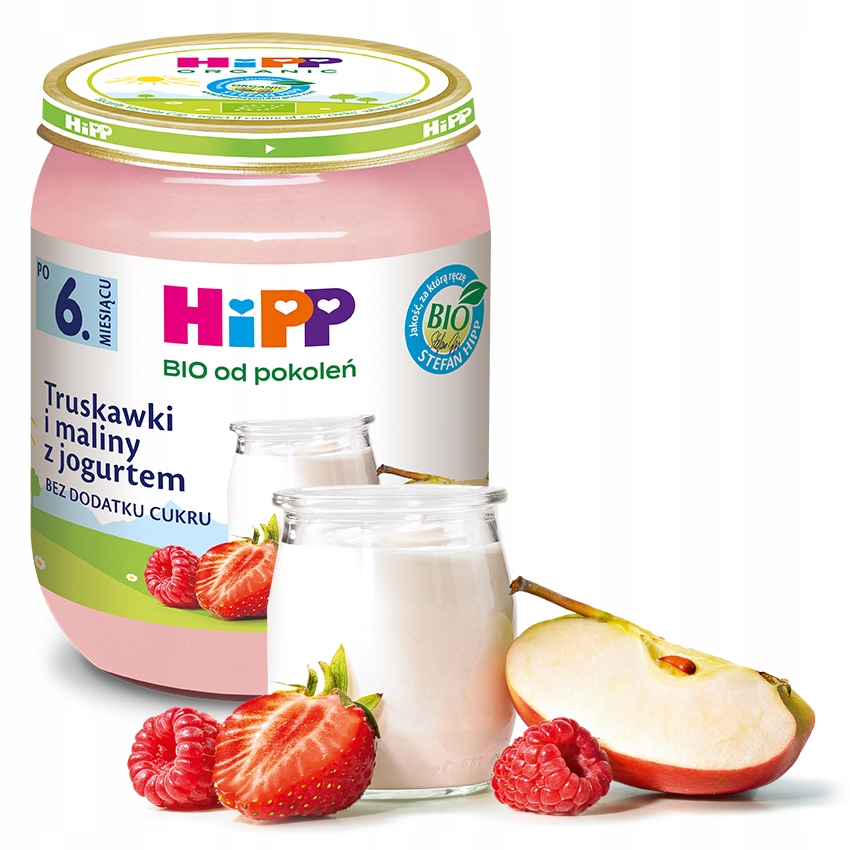 Hipp bio vaisių deserai su jogurtu nuo 6 mėn 2x160 g