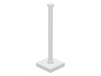 LEGO baltas stovelis stiebo 2x2 4 vnt