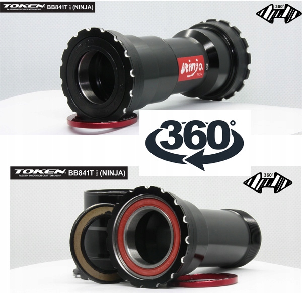 TOKEN NINJA BB841T-41 Pressfit apatinio laikiklio įdėklas, skirtas SHIMANO BB86 BB89.5 alkūniniam mechanizmui