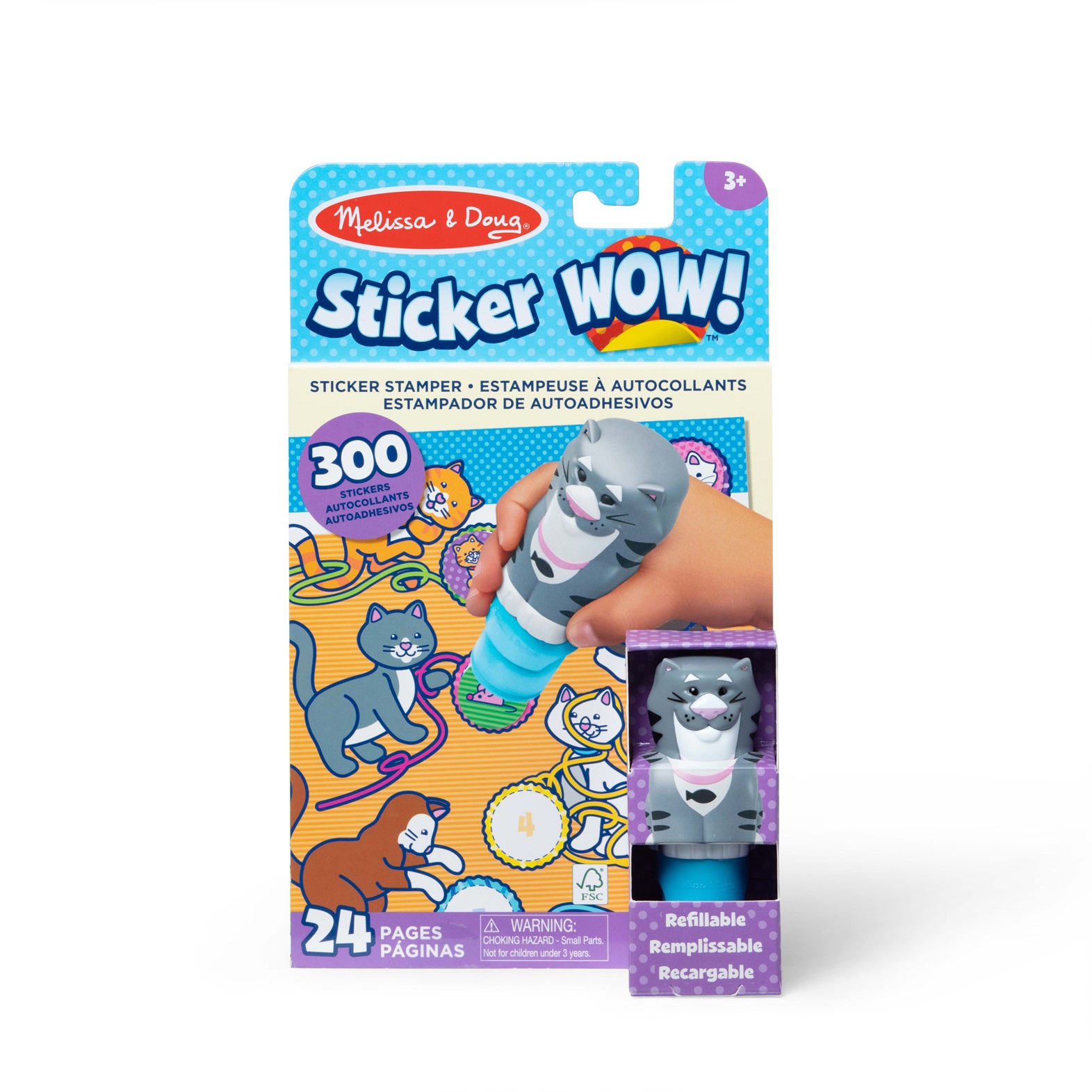 Melissa & Doug naklejki stempelek kot StickerWOW