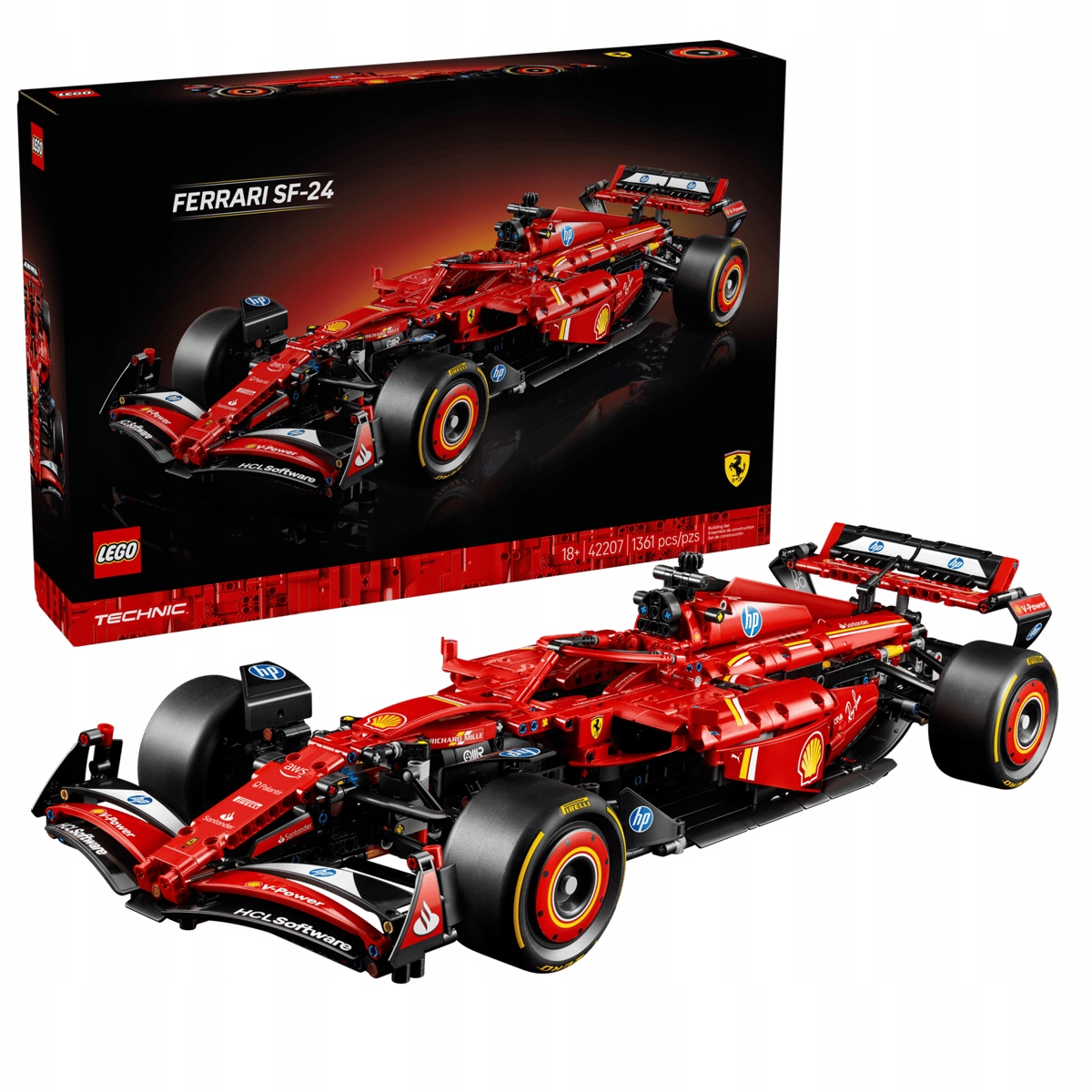 LEGO 42207 Ferrari SF-24 F1 lenktyninis automobilis