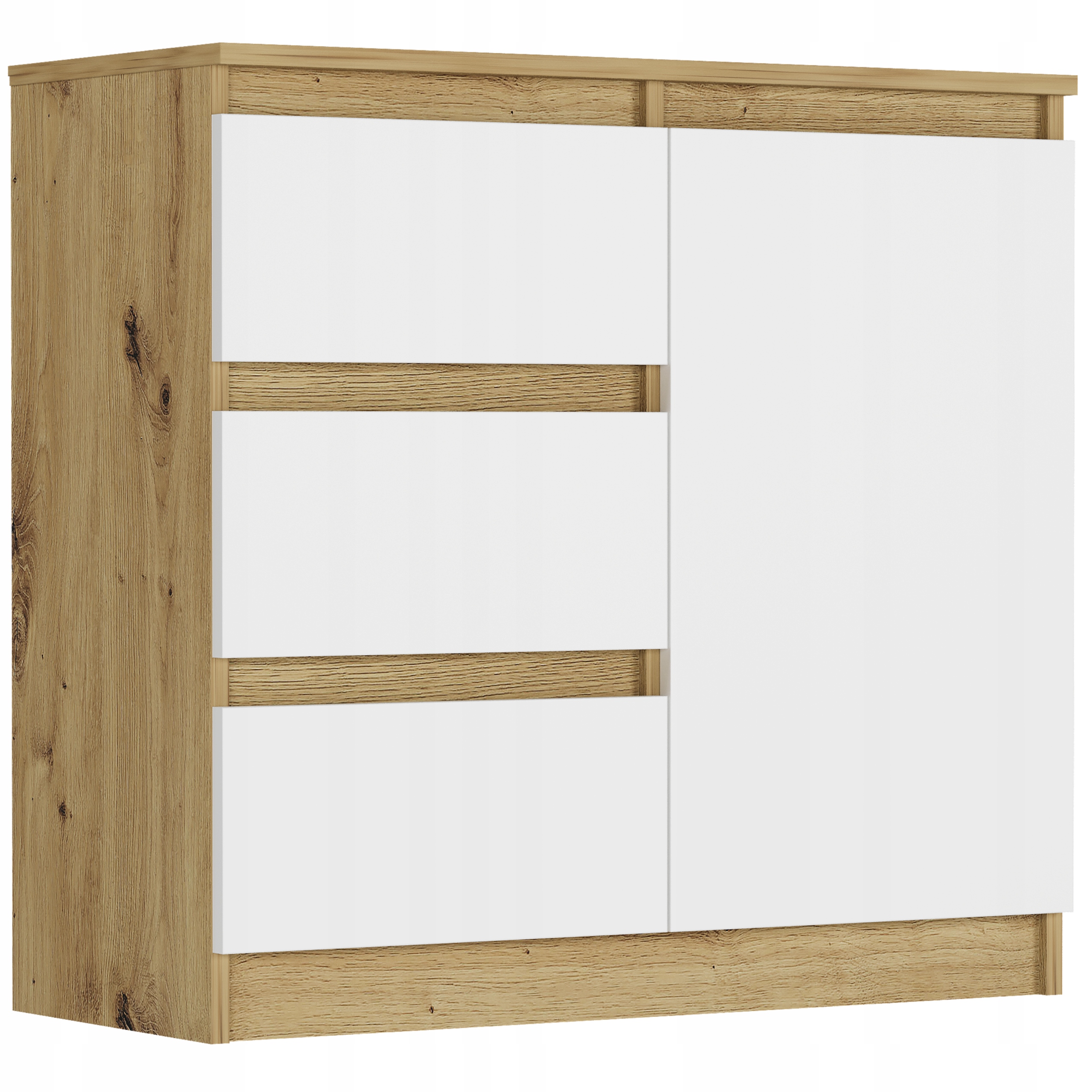 KRŪTINĖ R-80-S3 SPINTELĖ 3 STALČIAI ARTISAN MIX BALTA