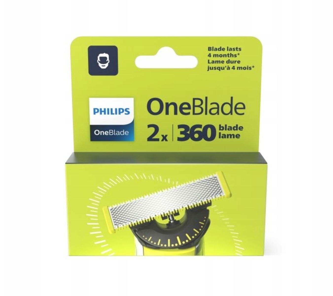 2X PHILIPS ONEBLADE 360 AŠMENYS ORIGINALUS QP420 ESMENŲ SKITIMO PEILIS QP420/50