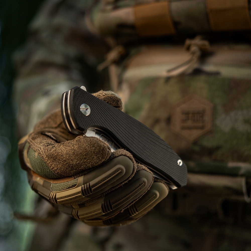 M-Tac sulankstomas peilis Type 11 Patvarus EDC su rėmo užraktu juodas/plieninis